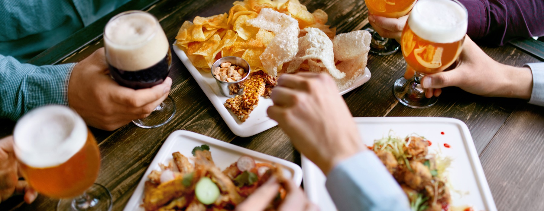 group of people eating