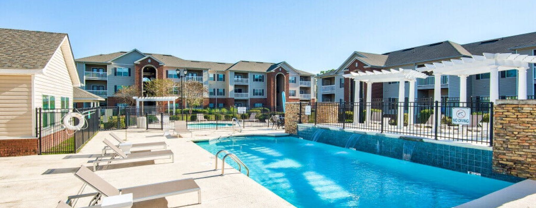 a swimming pool in a backyard